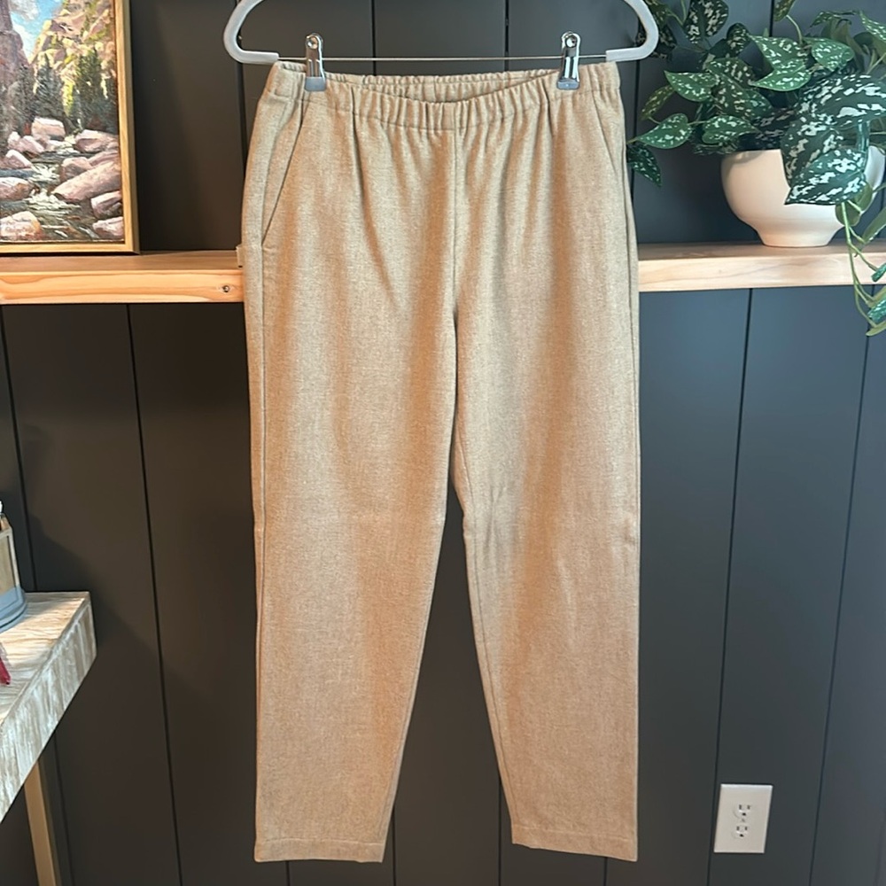Eileen Fisher 100%wool tapered pull on pants